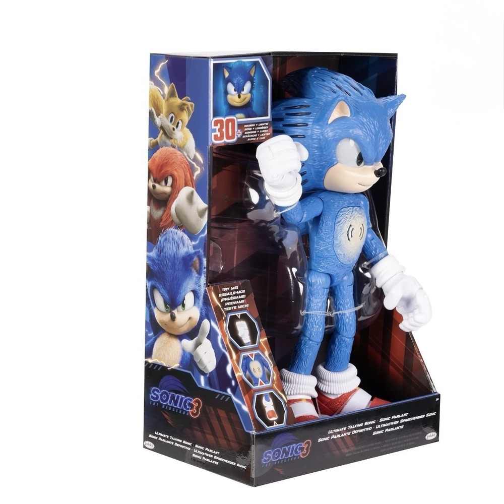 Sonic the Hedgehog 3 Ultimate Talking Sonic 12-Inch Figure Toy 30 Phrases - Picture 4 of 4